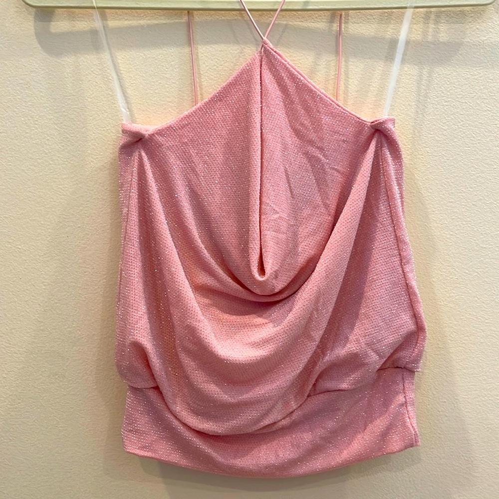 XS pink too. Plunging neckline. Very soft and stretchy material.